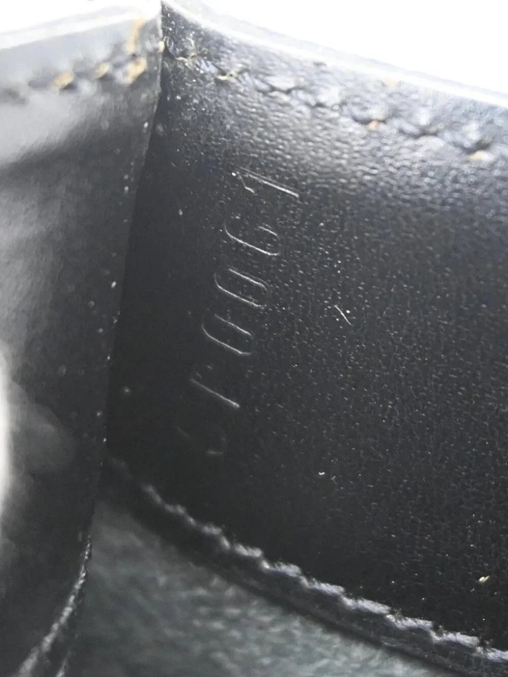 Louis Vuitton Black Epi Pochette Demi-lune Handbag